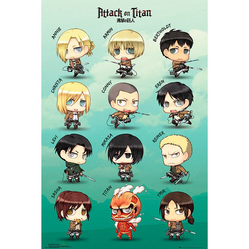 Attack on Titan characters poster - 91,5 x 61 cm - Animerch