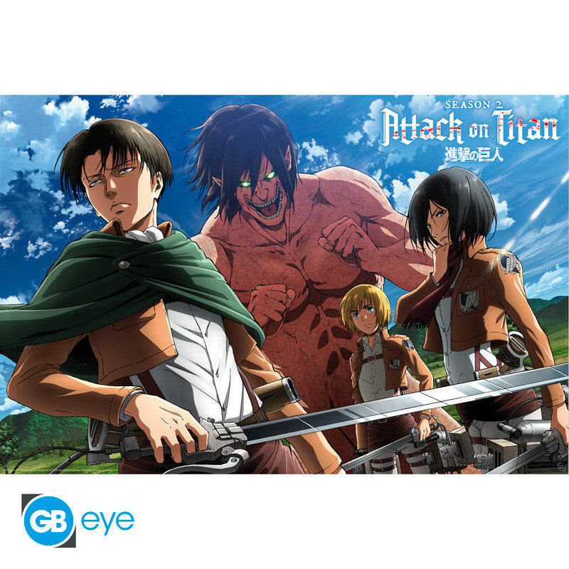 Attack on Titan Ready to fight poster -  91,5 x 61 cm