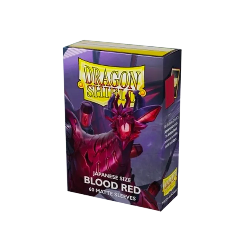 Dragon Shield Blood Red Matte Sleeves Japanese Size - Animerch