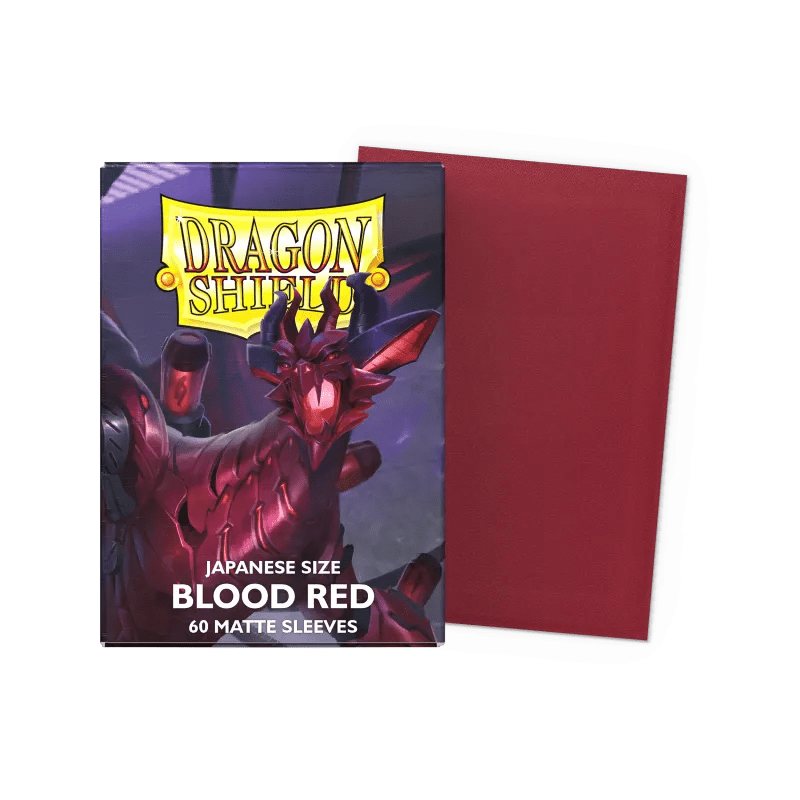 Dragon Shield Blood Red Matte Sleeves Japanese Size - Animerch