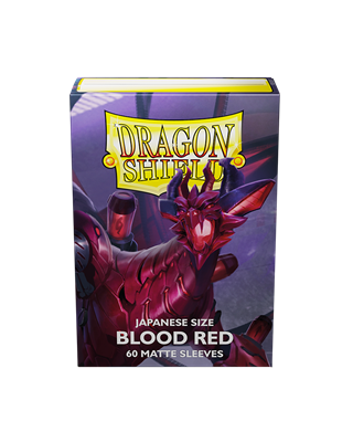 Dragon Shield Blood Red Matte Sleeves Japanese Size - Animerch