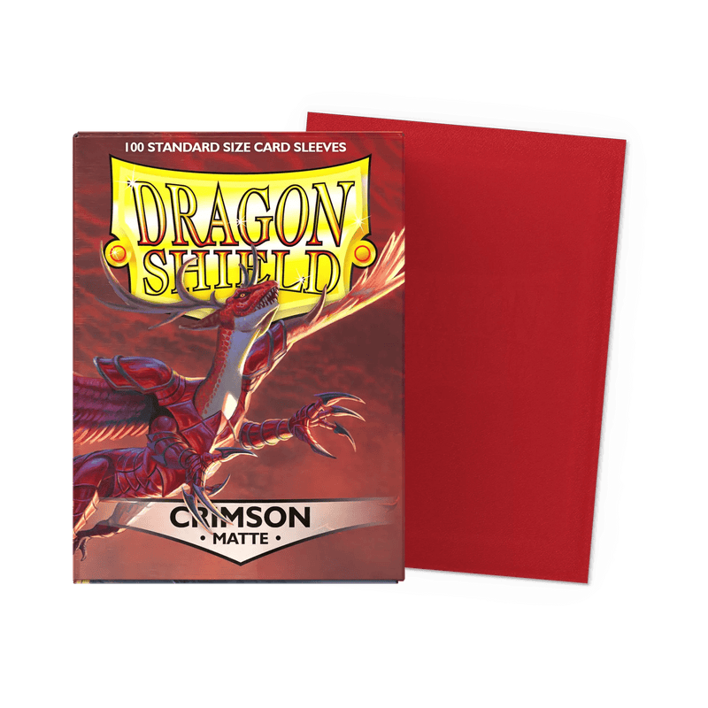 Dragon Shield Crimson Matte Sleeves Standard Size - Animerch