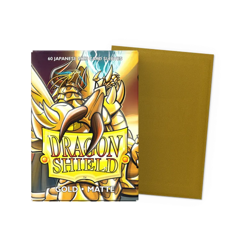 Dragon Shield Gold Matte Sleeves Japanese Size - Animerch