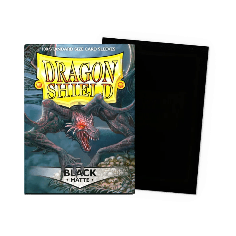 Dragon Shield Matte Black Sleeves - Standard (100) - Animerch