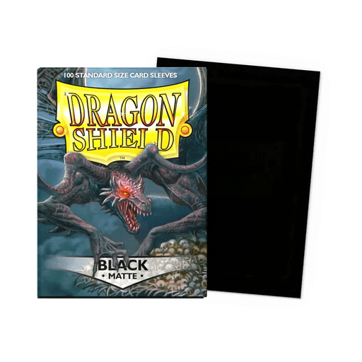 Dragon Shield Matte Black Sleeves - Standard (100) - Animerch