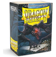 Dragon Shield Matte Black Sleeves - Standard (100) - Animerch