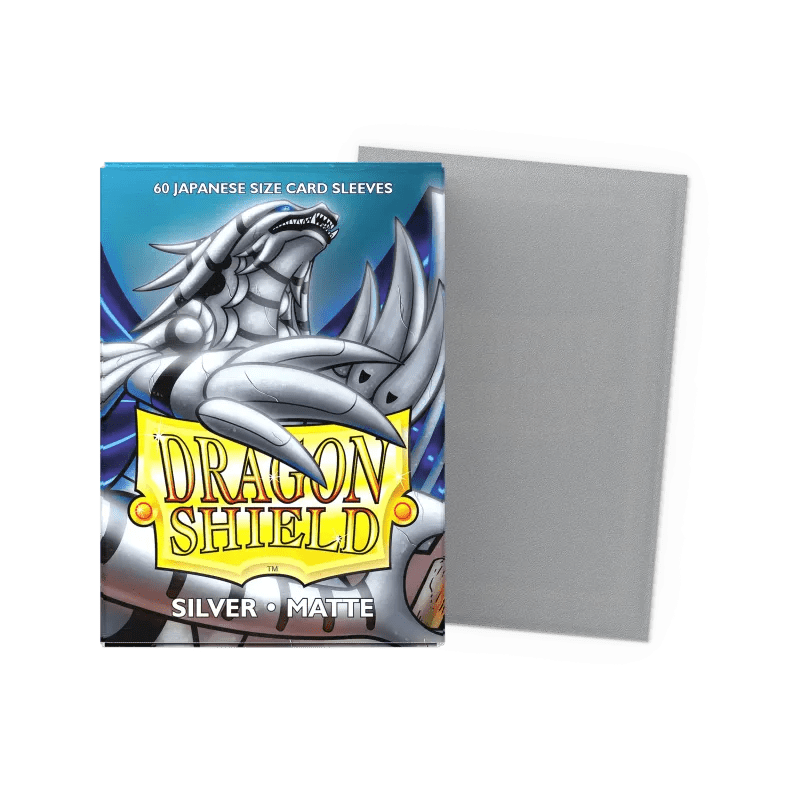 Dragon Shield Silver Matte Sleeves Japanese Size — Animerch