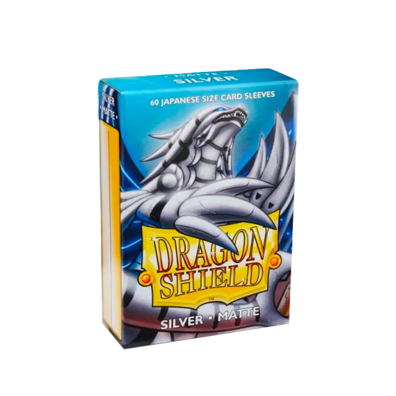 Dragon Shield Silver Matte Sleeves Japanese Size - Animerch