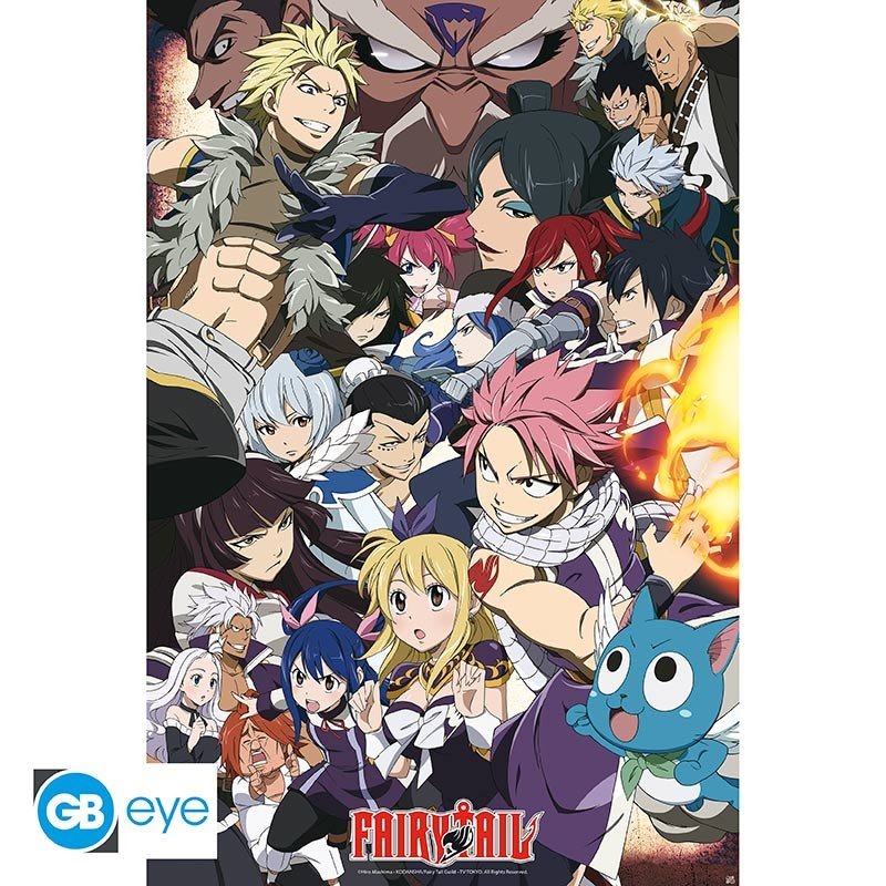 Fairy Tail vs other guilds poster - 91,5 x 61 cm - Animerch