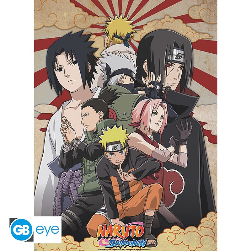 Naruto Shippuden Group poster - 52 x 38 cm