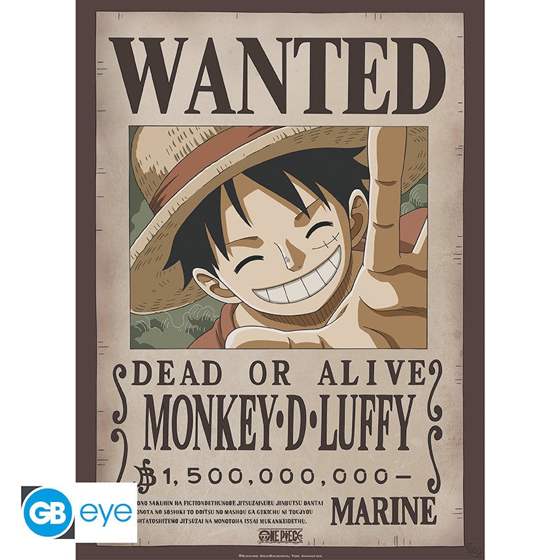 One Piece Wanted Luffy poster -  52 x 38 cm