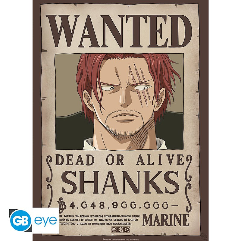 One Piece poster Wanted Shanks -  52 x 38 cm