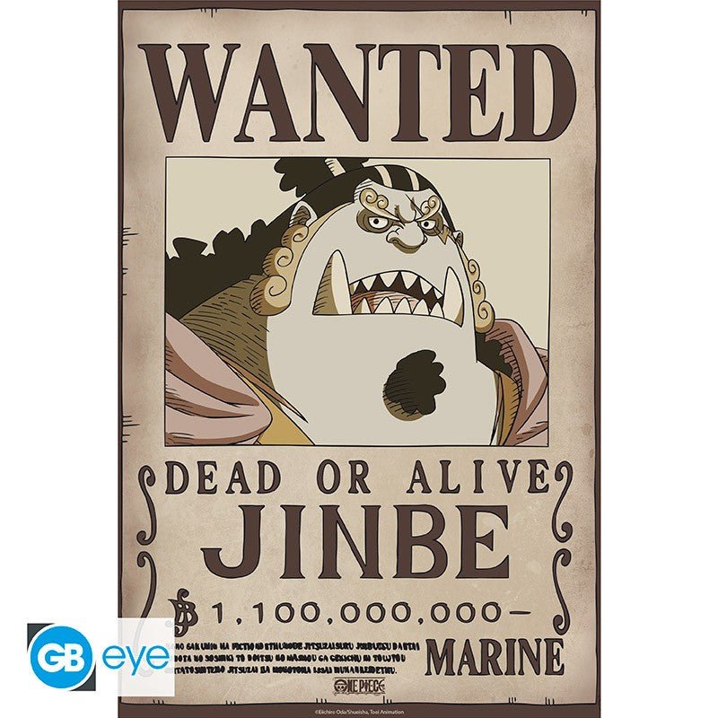 One Piece poster Wanted Jinbe Wano - 52 x 38 cm - Animerch