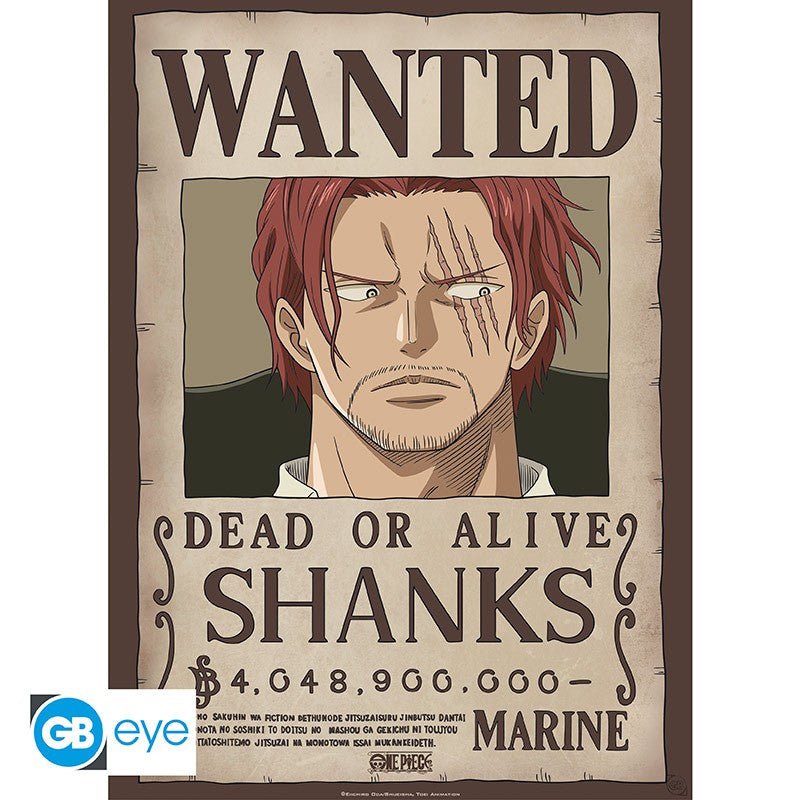 One Piece poster Wanted Shanks - 52 x 38 cm - Animerch