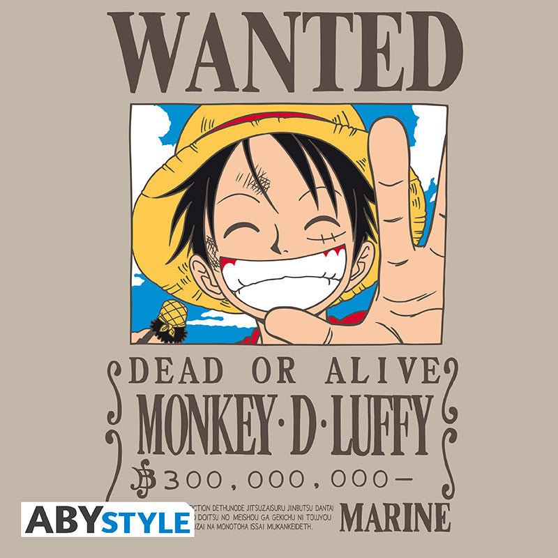 One Piece Vintage Wanted Luffy t-shirt - Animerch