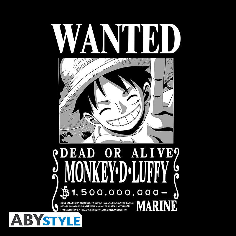 One Piece Wanted Luffy Black t-shirt - M - Animerch