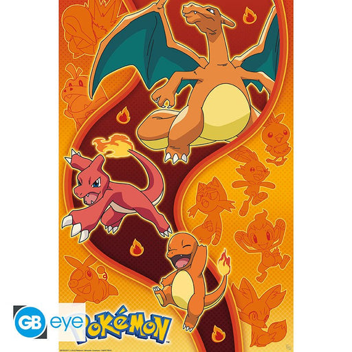 Pokémon Fire Type poster - 91,5 x 61 cm - Animerch