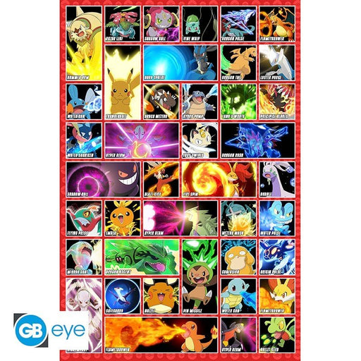 Pokémon Moves poster - 91,5 x 61 cm - Animerch