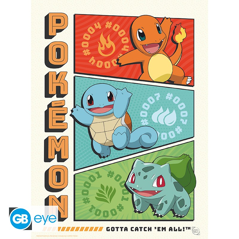Pokémon Portfolio 9 Starters posters -  21 x 29,7 cm