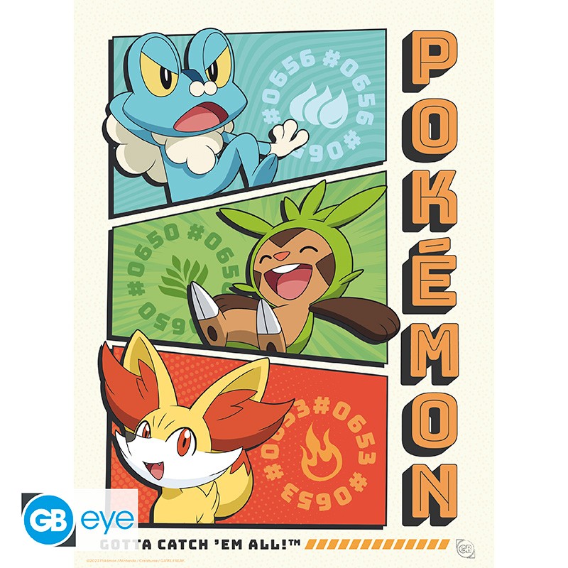 Pokémon Portfolio 9 Starters posters -  21 x 29,7 cm