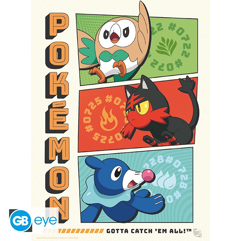 Pokémon Portfolio 9 Starters posters -  21 x 29,7 cm