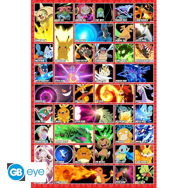 Pokémon Moves poster -  91,5 x 61 cm