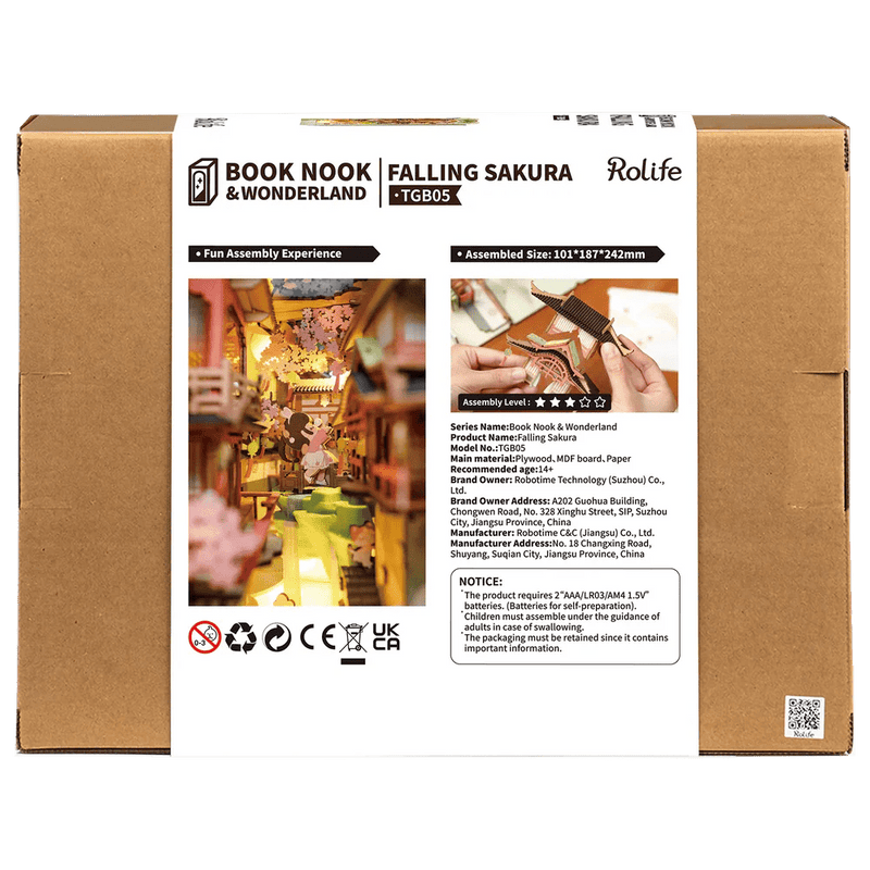 Robotime Book Nook Falling Sakura - Animerch