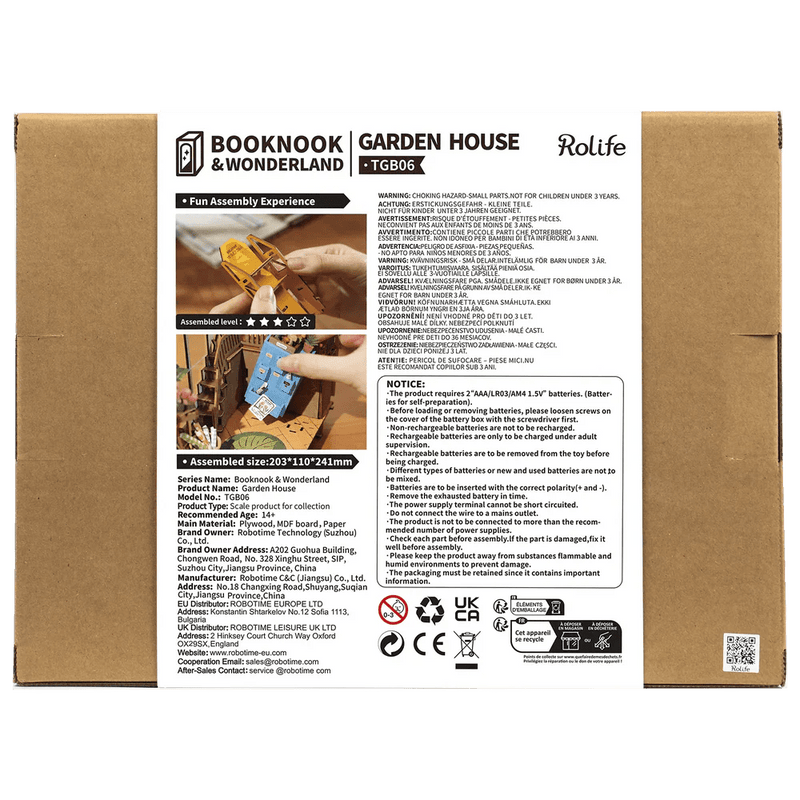 Robotime Book Nook Garden House - Animerch