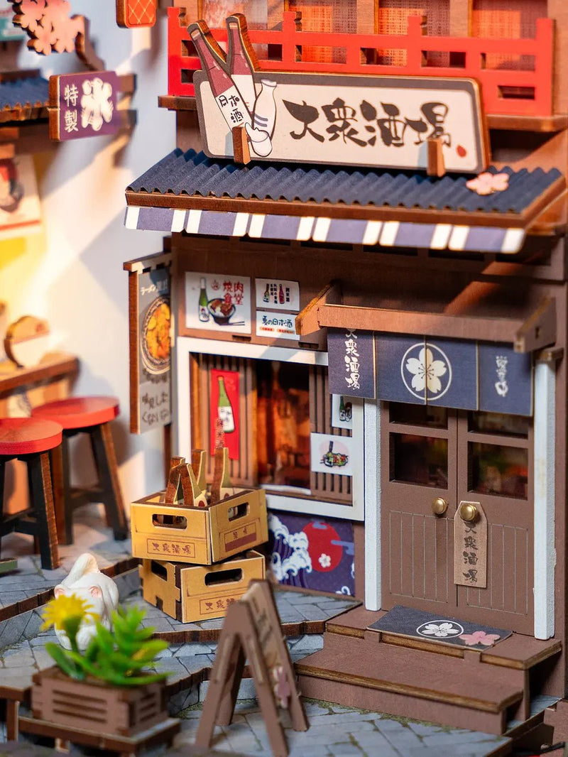 Robotime Book Nook Sakura Wine Alley - Animerch