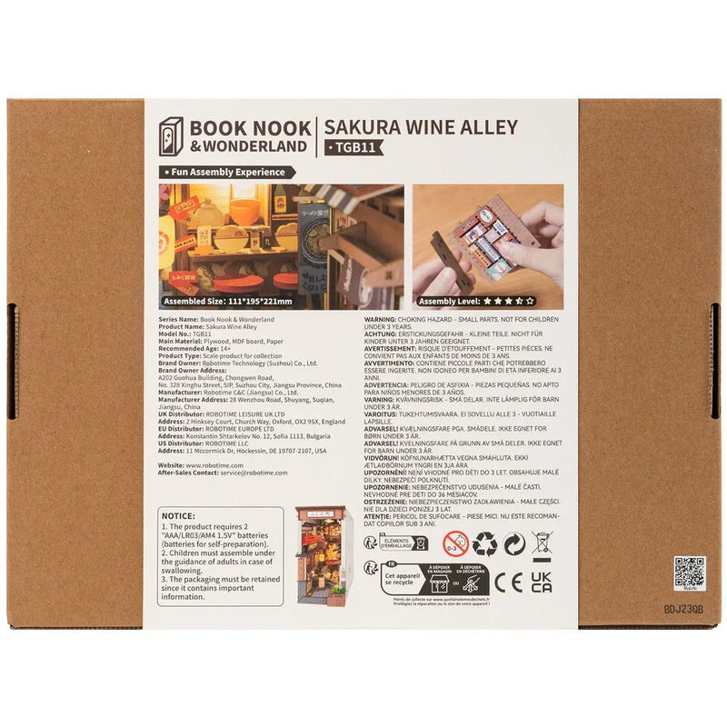 Robotime Book Nook Sakura Wine Alley - Animerch