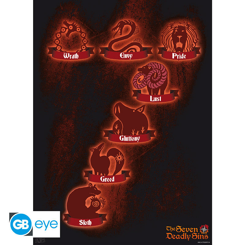 The Seven Deadly Sins 7 Sins poster - 52 x 38 cm