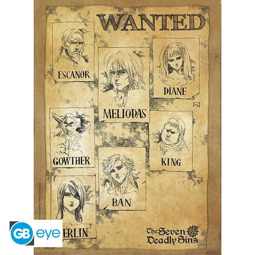 The Seven Deadly Sins Wanted poster - 52 x 38 cm - Animerch